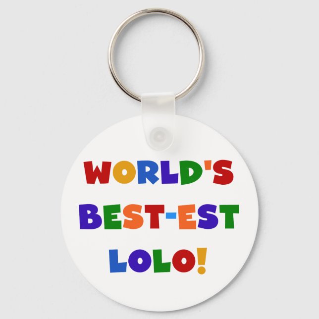 Bright Colours Best-est Lolo T-shirts and Gifts Keychain (Front)