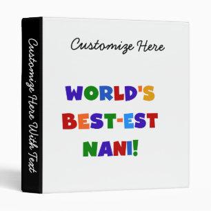 Bright Colours Best-est Nani T-shirts and Gifts Binder