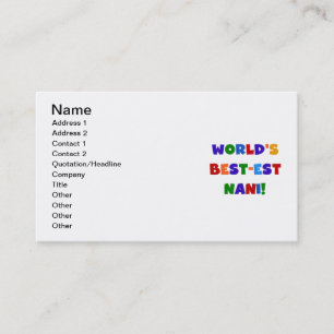 Bright Colours Best-est Nani T-shirts and Gifts Business Card