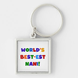 Bright Colours Best-est Nani T-shirts and Gifts Keychain