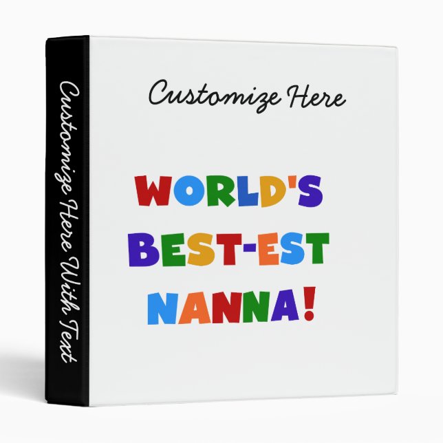 Bright Colours Best-est Nanna Tshirts Binder (Front/Spine)