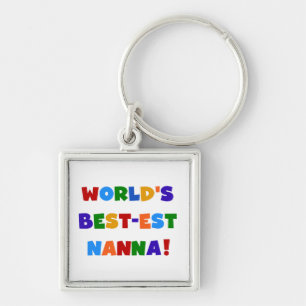 Bright Colours Best-est Nanna Tshirts Keychain
