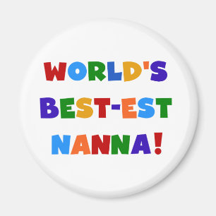 Bright Colours Best-est Nanna Tshirts Magnet