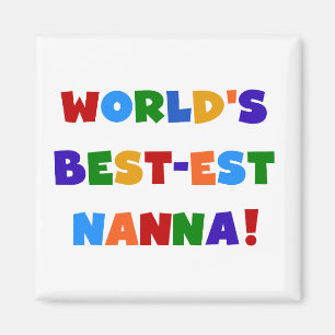 Bright Colours Best-est Nanna Tshirts Magnet