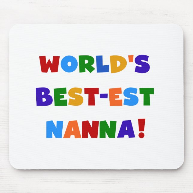 Bright Colours Best-est Nanna Tshirts Mouse Pad (Front)