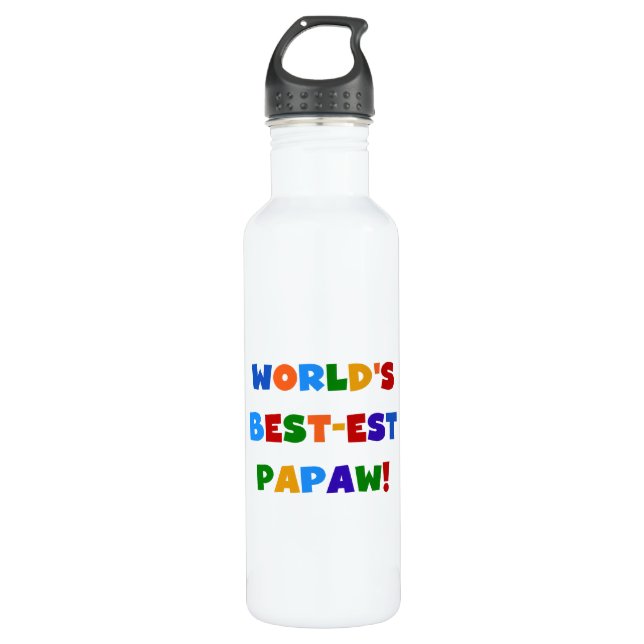 Bright Colours Best-est Papaw Tshirts and 710 Ml Water Bottle (Front)