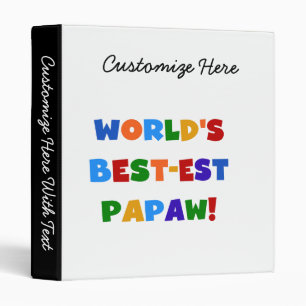 Bright Colours Best-est Papaw Tshirts and Gifts Binder