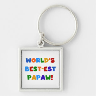 Bright Colours Best-est Papaw Tshirts and Gifts Keychain