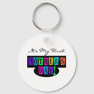 Bright Colours First Mother's Day T-shirts and Keychain