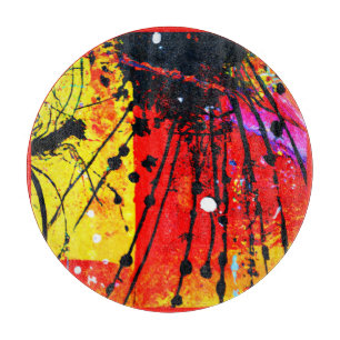 Bright Colours Patterns Painting. Buy Now Cutting Board