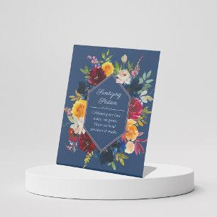Bright Colours Sanitizing Station Watercolor Flora Pedestal Sign