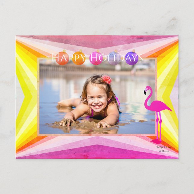 Bright Colours with Pelican Holiday Postcard (Front)