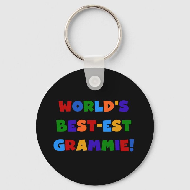Bright Colours World's Best-est Grammie Gifts Keychain (Front)