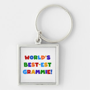 Bright Colours World's Best-est Grammie Gifts Keychain