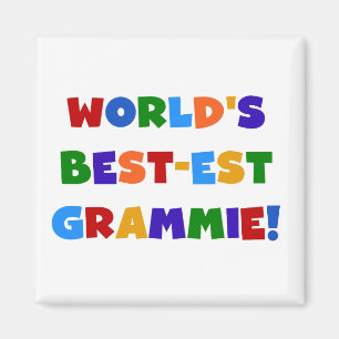 Bright Colours World's Best-est Grammie Gifts Magnet