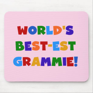 Bright Colours World's Best-est Grammie Gifts Mouse Pad