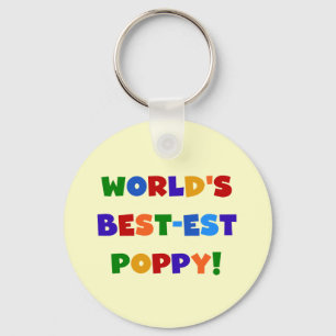 Bright Colours World's Best-est Poppy Gifts Keychain