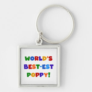 Bright Colours World's Best-est Poppy Gifts Keychain
