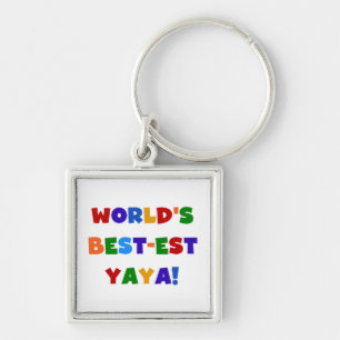 Bright Colours World's Best-est Yaya Gifts Keychain