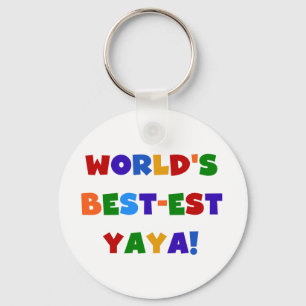 Bright Colours World's Best-est Yaya Gifts Keychain