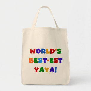 Bright Colours World's Best-est Yaya Gifts Tote Bag