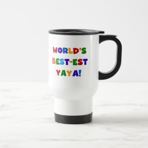 Bright Colours World's Best-est Yaya Gifts Travel Mug