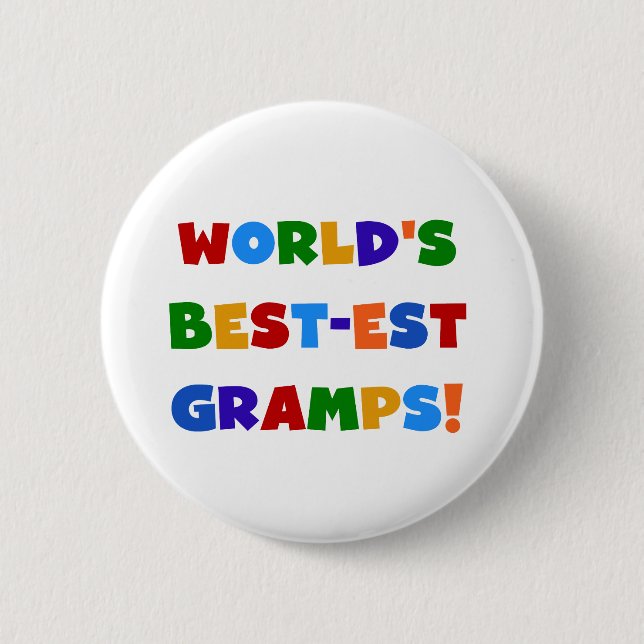Bright Colours World's Best Gramps Gifts 2 Inch Round Button (Front)