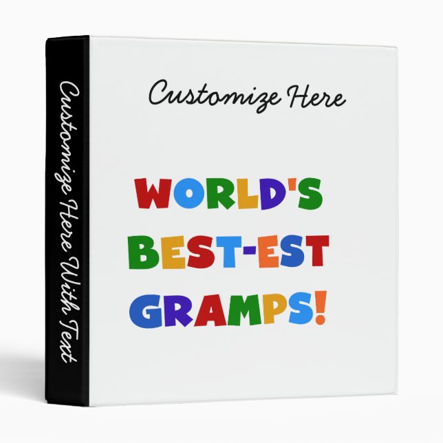 Bright Colours World's Best Gramps Gifts Binder (Front/Spine)