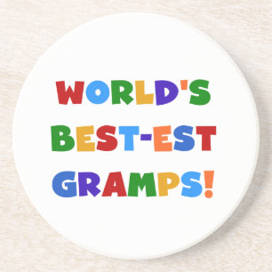 Bright Colours World's Best Gramps Gifts Coaster