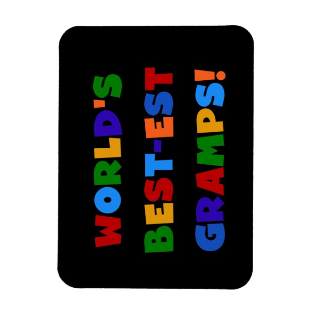 Bright Colours World's Best Gramps Gifts Magnet (Vertical)