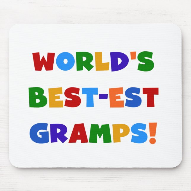 Bright Colours World's Best Gramps Gifts Mouse Pad (Front)