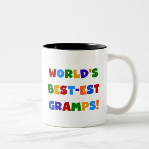 Bright Colours World's Best Gramps Gifts Two-Tone Coffee Mug