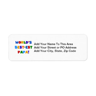 Bright Colours World's Best Papa Tshirts and Gifts