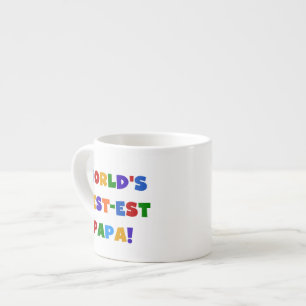 Bright Colours World's Best Papa Tshirts and Gifts Espresso Cup