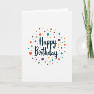 Bright Confetti Birthday Card