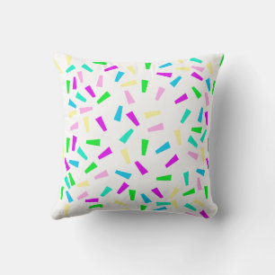 Bright Confetti Kids Throw Pillow