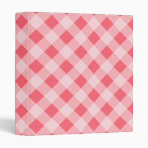Bright Coral Gingham Recipe Binder Gift