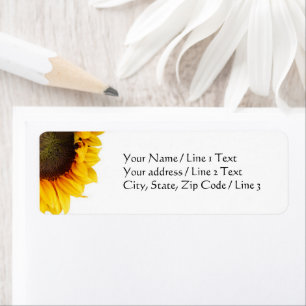Bright Corner Sunflower   Custom Return Address