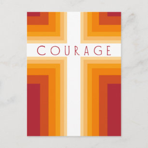 Bright Courage Cross Postcard