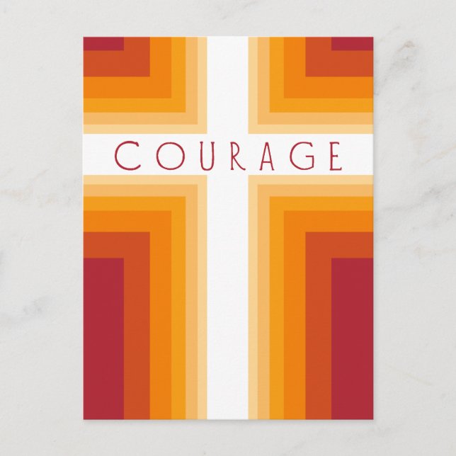Bright Courage Cross Postcard (Front)