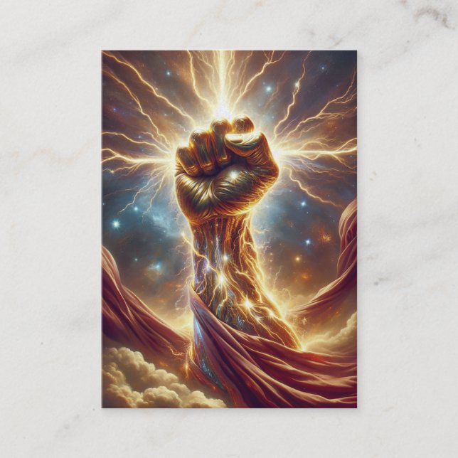 Bright Crackle Fist - Isaiah 41:10 KJV Card Box (Front)