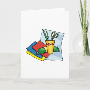 Bright Craft Supplies Colorful Art Tools Card