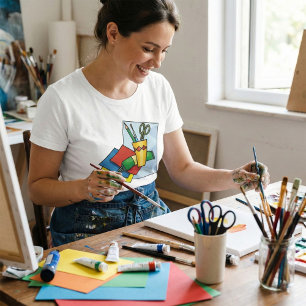 Bright Craft Supplies Colorful Art Tools T-Shirt