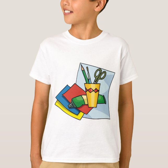 Bright Craft Supplies Colorful Art Tools T-Shirt (Front)