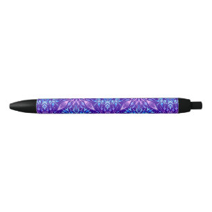 Bright crystal snowflakes ornament    black ink pen