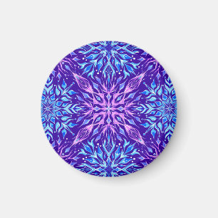 Bright crystal snowflakes ornament magnet