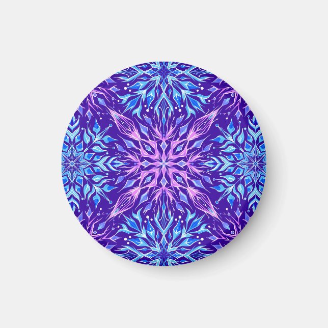 Bright crystal snowflakes ornament   magnet (Front)