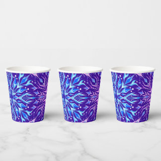 Bright crystal snowflakes ornament    paper cups