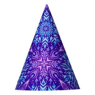 Bright crystal snowflakes ornament party hat