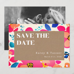 Bright Cutouts Wedding Save The Date